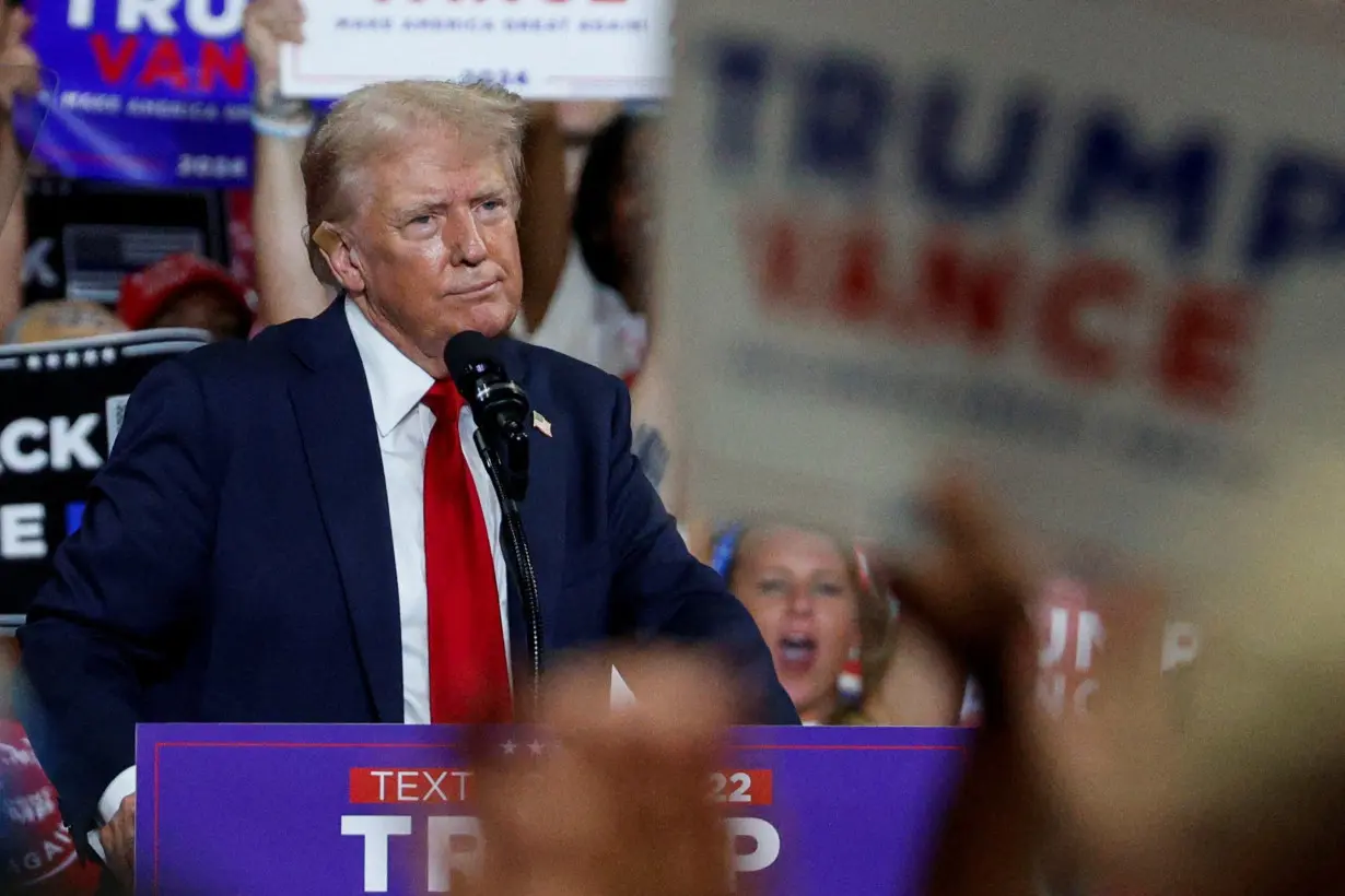 Republican presidential nominee and former U.S. President Trump campaigns in Charlotte