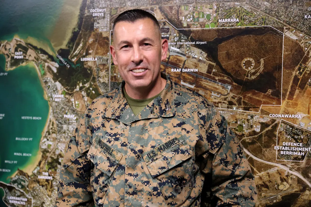 Colonel Brian Mulvihill poses for a photograph at Larrakeyah Barracks in Darwin