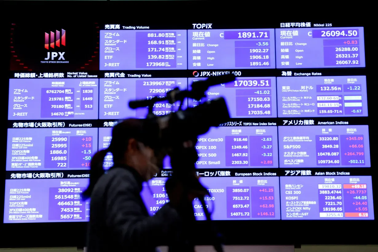 FILE PHOTO: Tokyo Stock Exchange holds a ceremony marking the end of trading in 2022