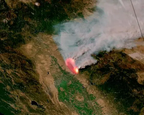 Man started California wildfire by pushing burning car into gully, prosecutor says