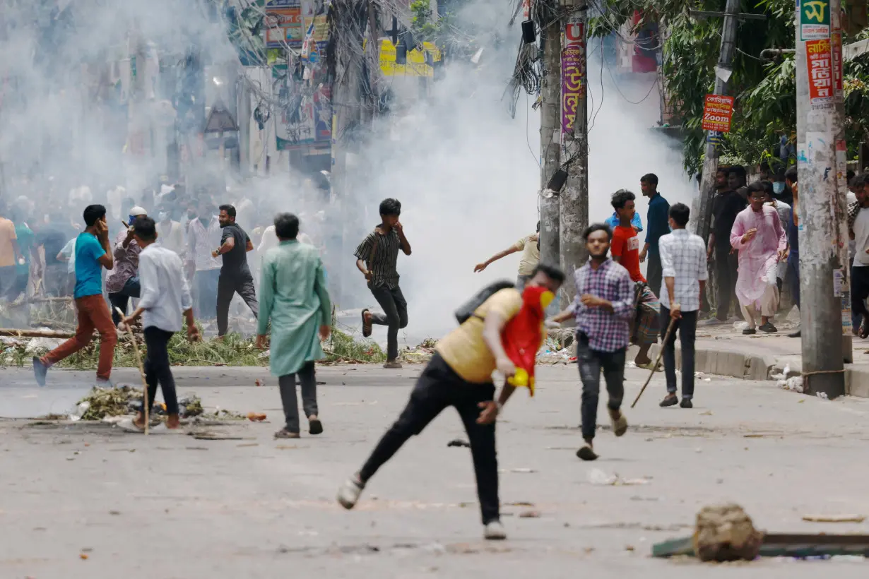 FILE PHOTO: Violence erupts across Bangladesh after anti-quota protest by students