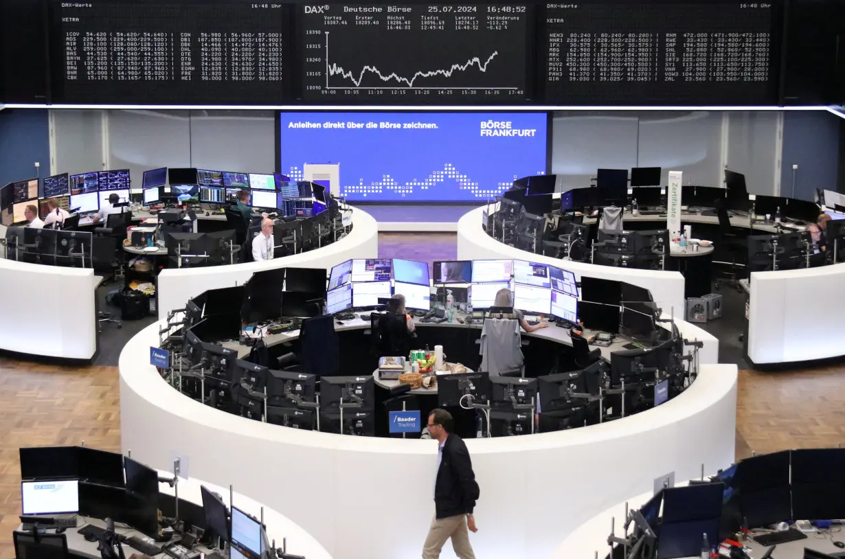 German share price index DAX graph is pictured at the stock exchange in Frankfurt