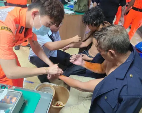 Rough seas hamper Taiwan efforts to rescue sailors stranded by Typhoon Gaemi