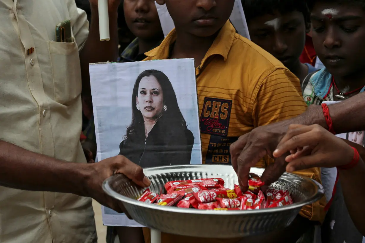 FILE PHOTO: VP Harris' ancestral India village tracks her rising prospects in US vote