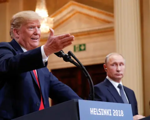Kremlin welcomes Trump comments on Russia being 'a war machine' but says it remains clear-eyed