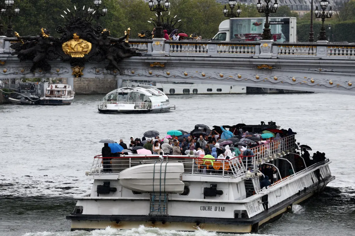 FILE PHOTO: Test swimming event for Paris 2024