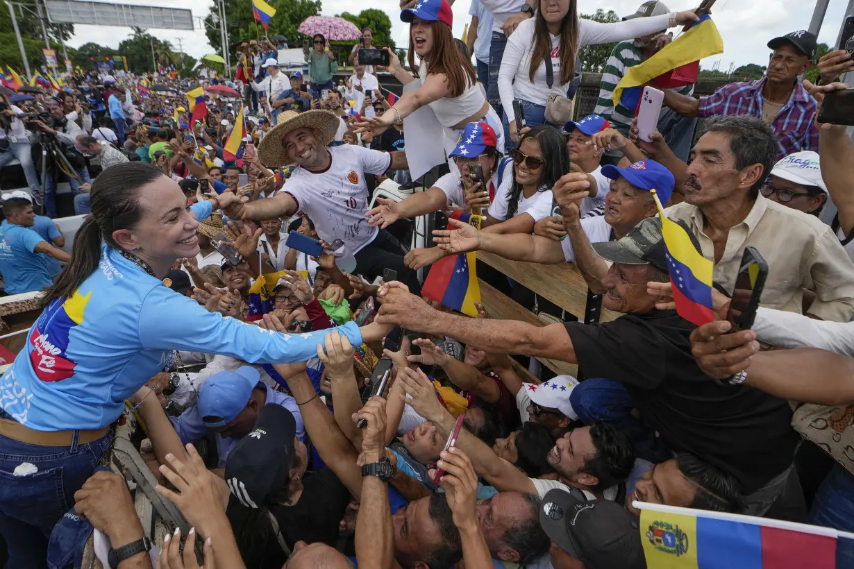 Venezuela opposition leader provides hope for many, even though she isn't on the presidential ballot