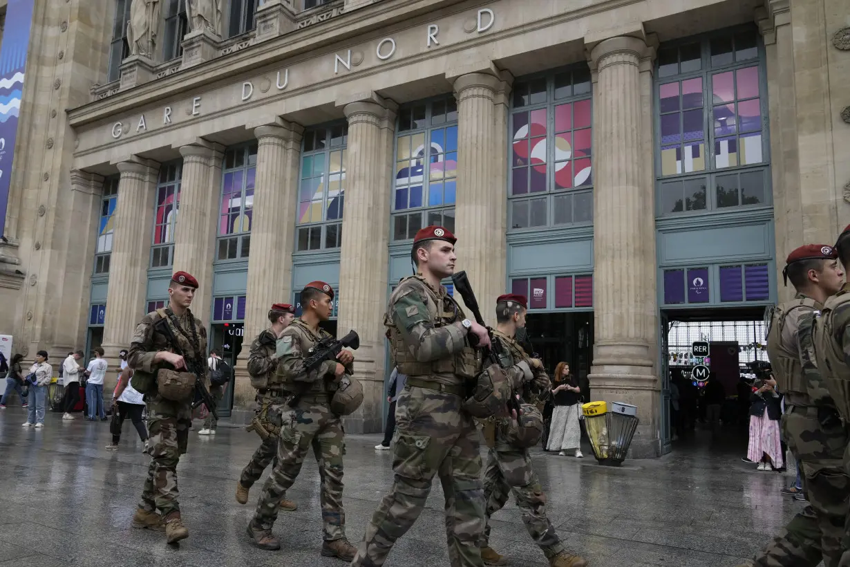 APTOPIX Paris Olympics Security Trains