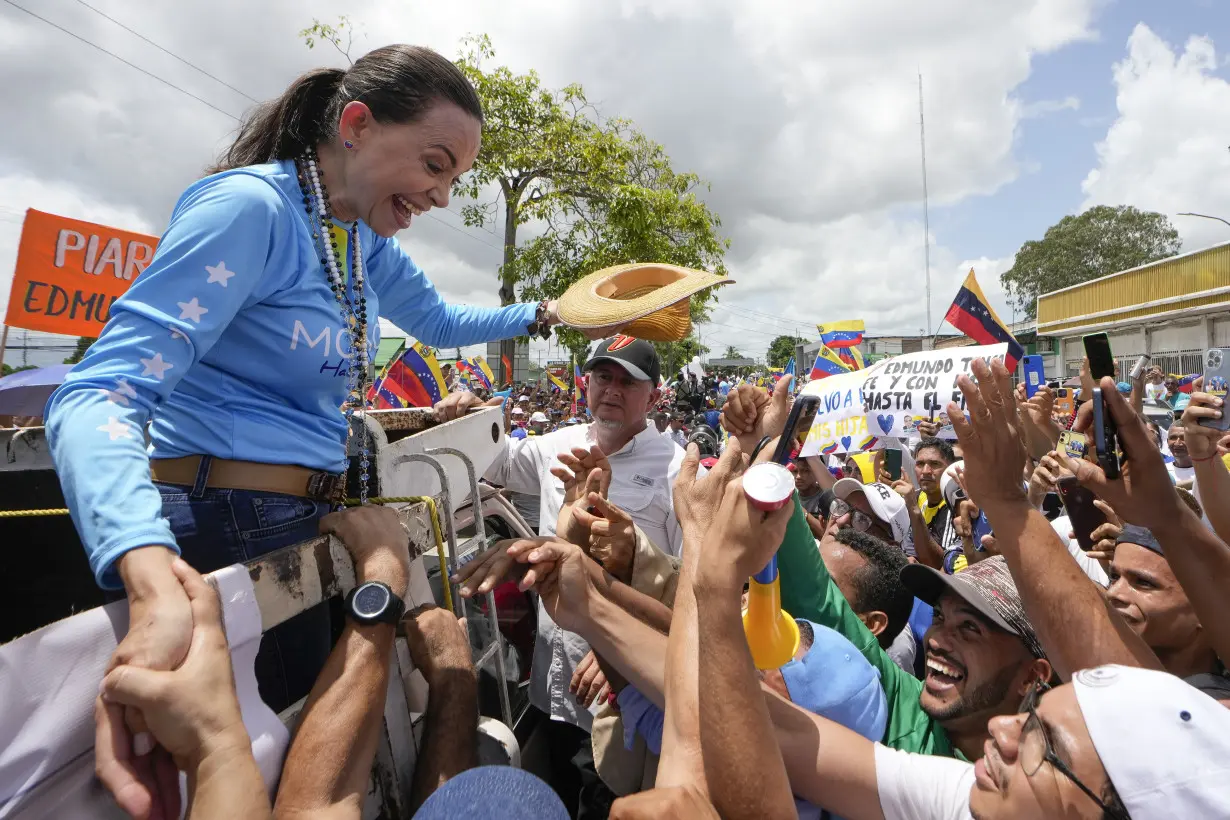 Venezuela opposition leader provides hope for many, even though she isn't on the presidential ballot