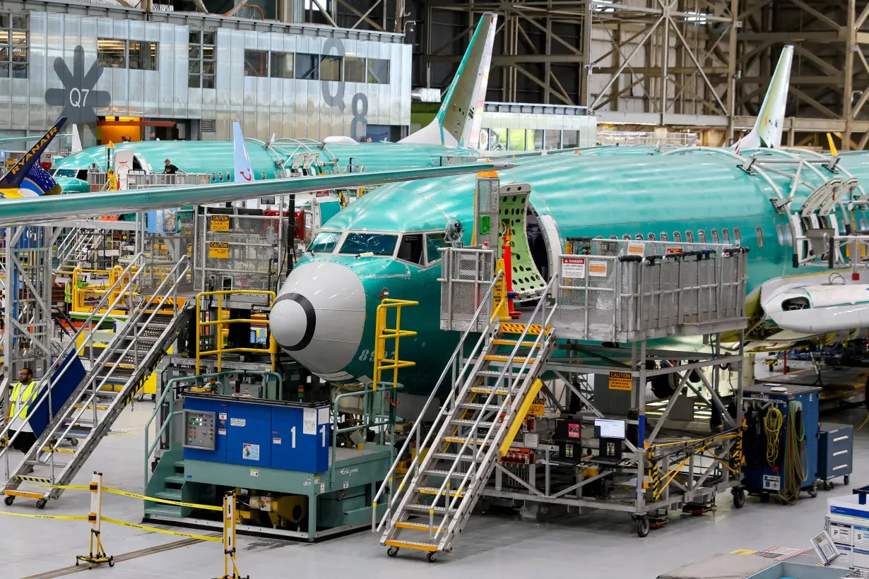 FILE PHOTO: Boeing 737 MAX aircraft are assembled at the company's plant in Renton