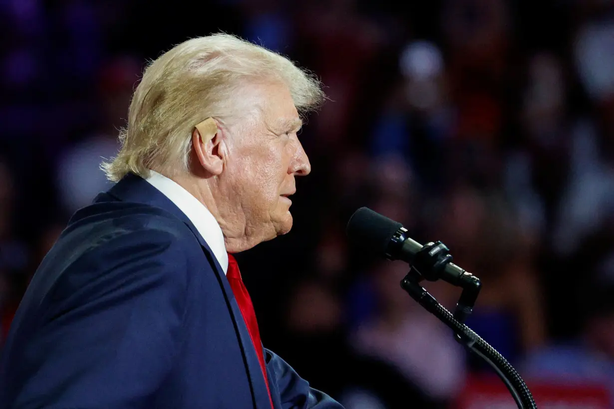 Republican presidential nominee and former U.S. President Trump campaigns in Charlotte