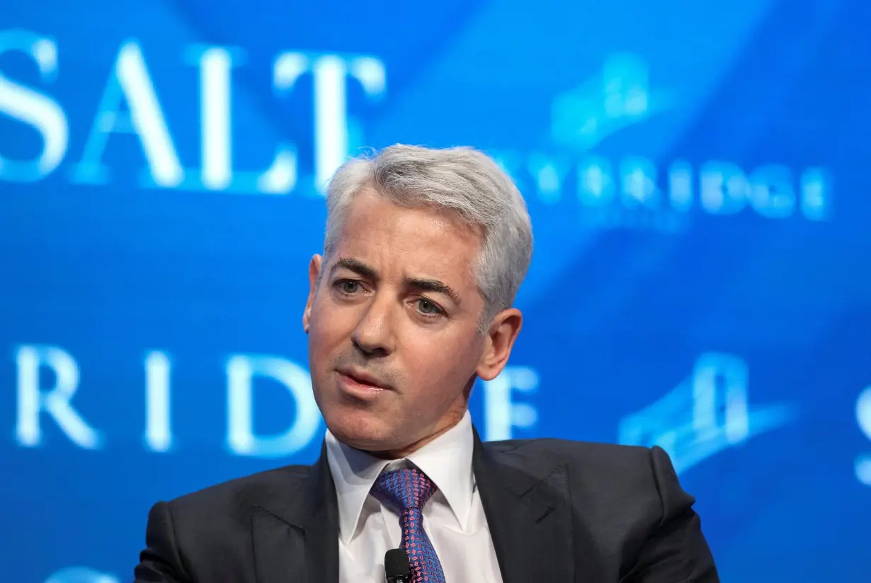 Bill Ackman, chief executive officer and portfolio manager at Pershing Square Capital Management, speaks during the SALT conference in Las Vegas