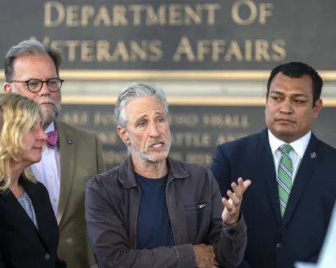 Jon Stewart pushes VA to cover troops sickened by uranium after 9/11. Again, they are told to wait