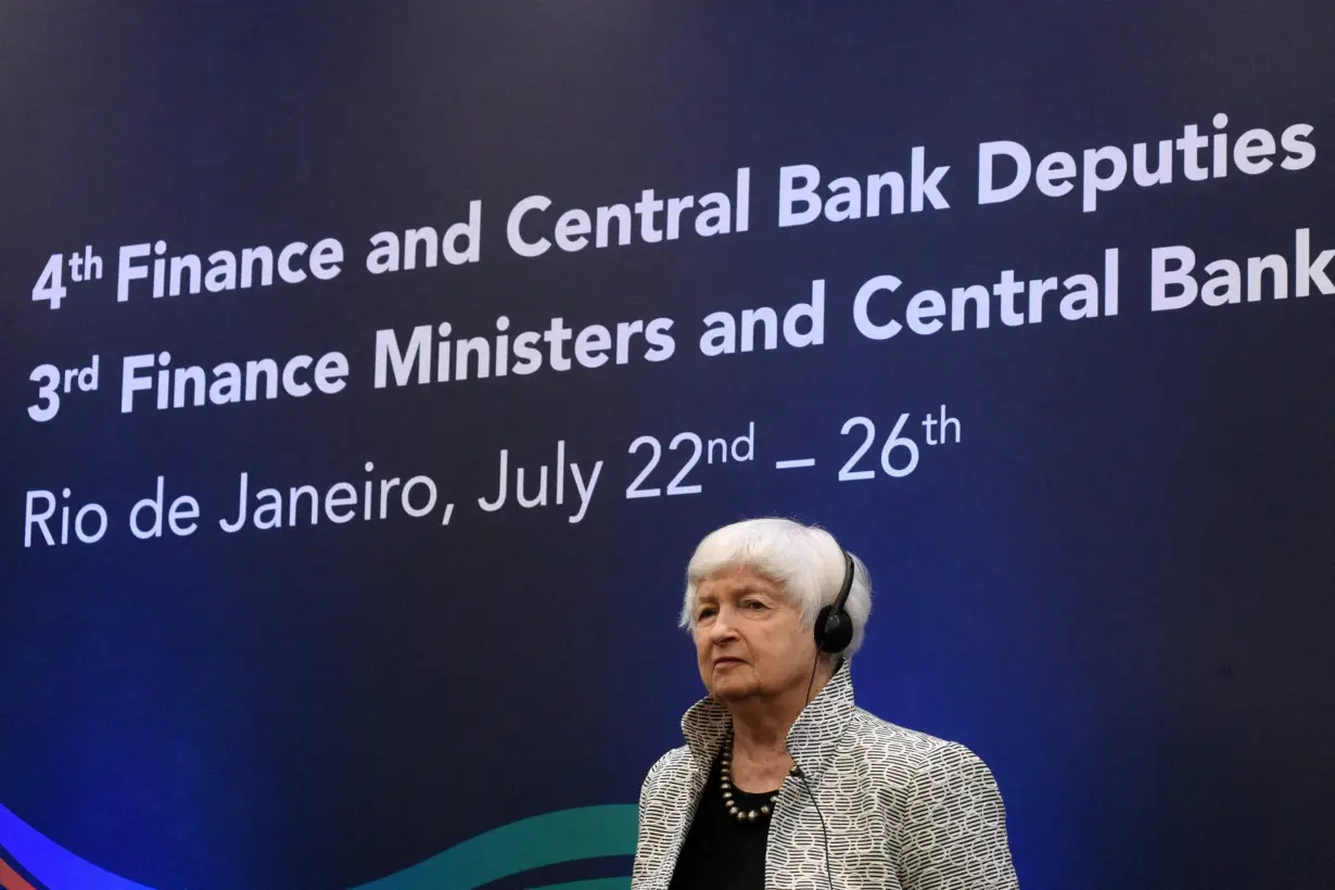 U.S. Treasury Secretary Janet Yellen at the G20 meeting in Rio de Janeiro, Brazil