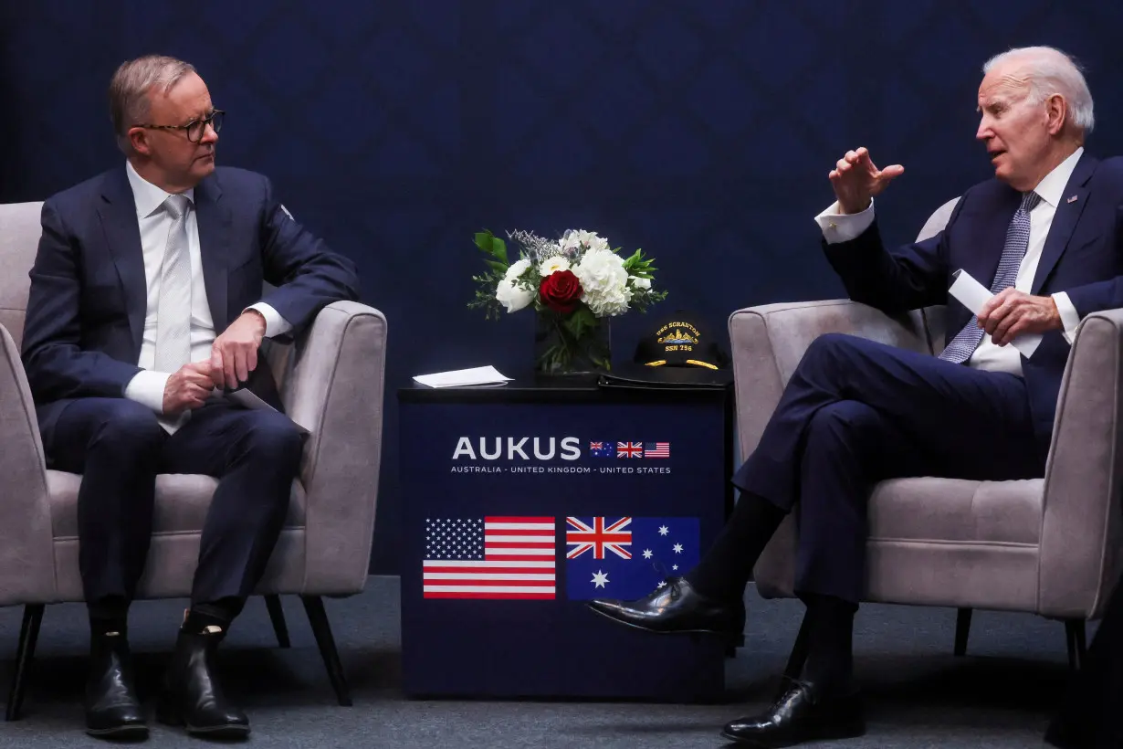 FILE PHOTO: U.S. President Biden participates in a bilateral meeting with Australian PM Albanese, in San Diego