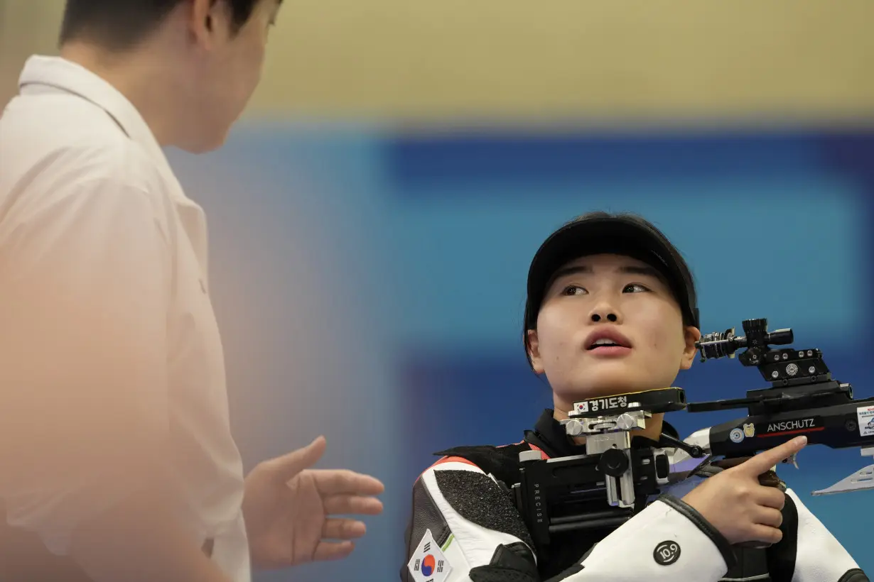 China wins the first gold medal of the 2024 Olympics in mixed team air rifle shooting