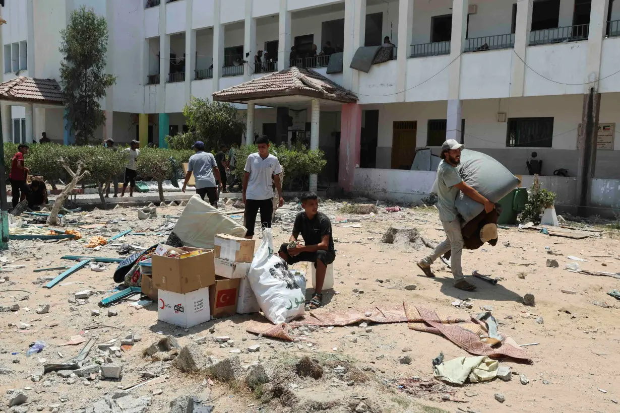 Aftermath of an Israeli strike in Deir Al-Balah