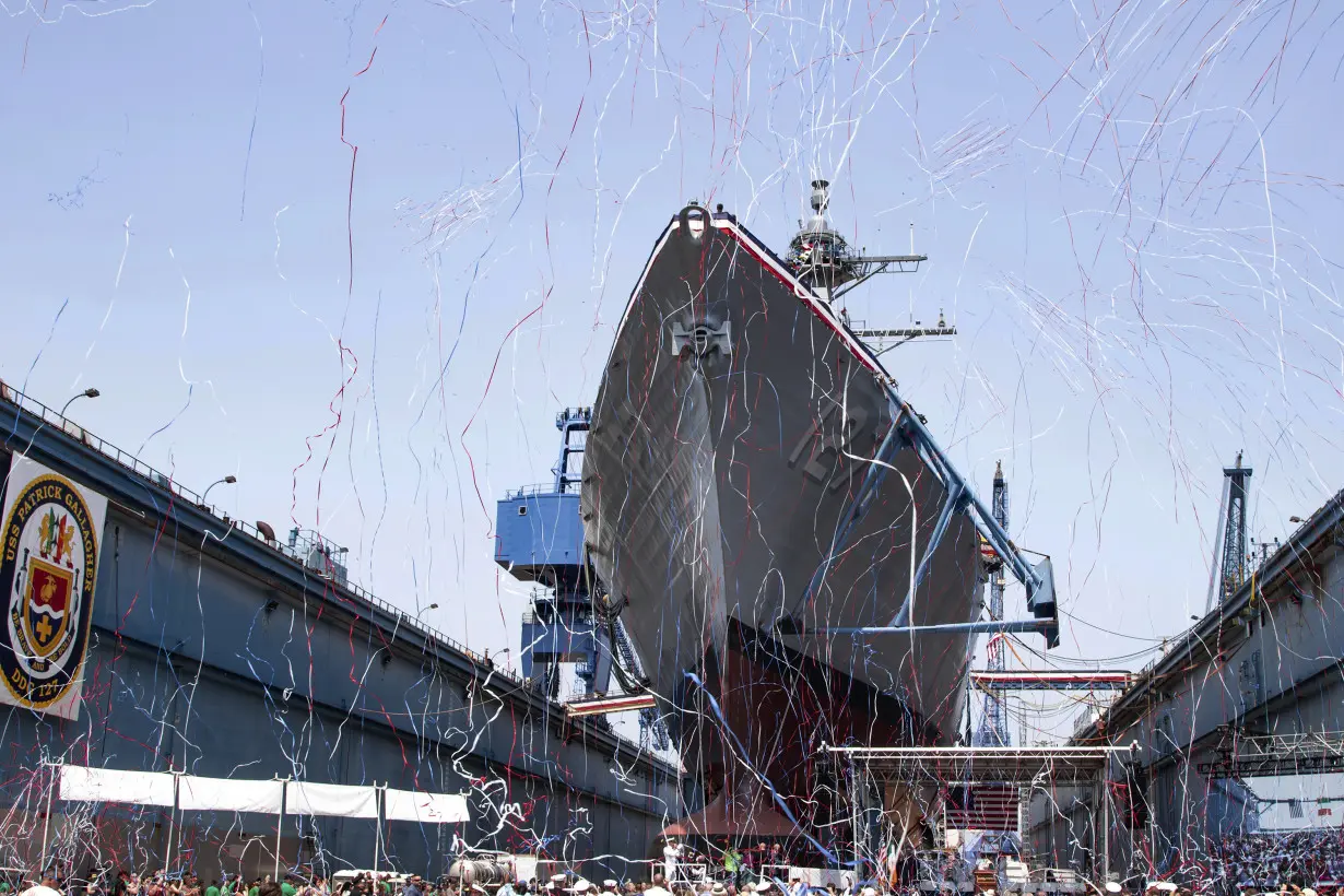 Irish sisters christen US warship bearing name of their brother, who was lauded for heroism