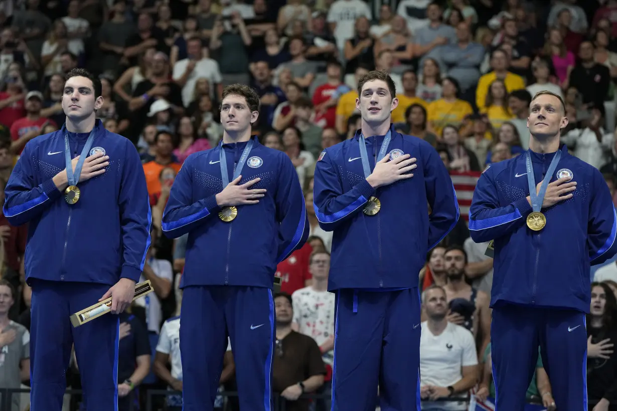 All he does is win gold medals: Caeleb Dressel captures 8th gold as anchor of US relay team