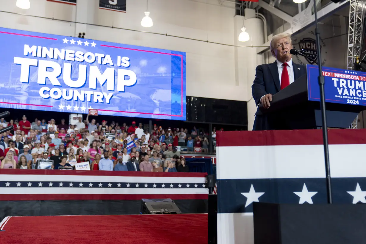 Trump and Vance team up to campaign in Minnesota, a state that hasn't backed the GOP in 52 years