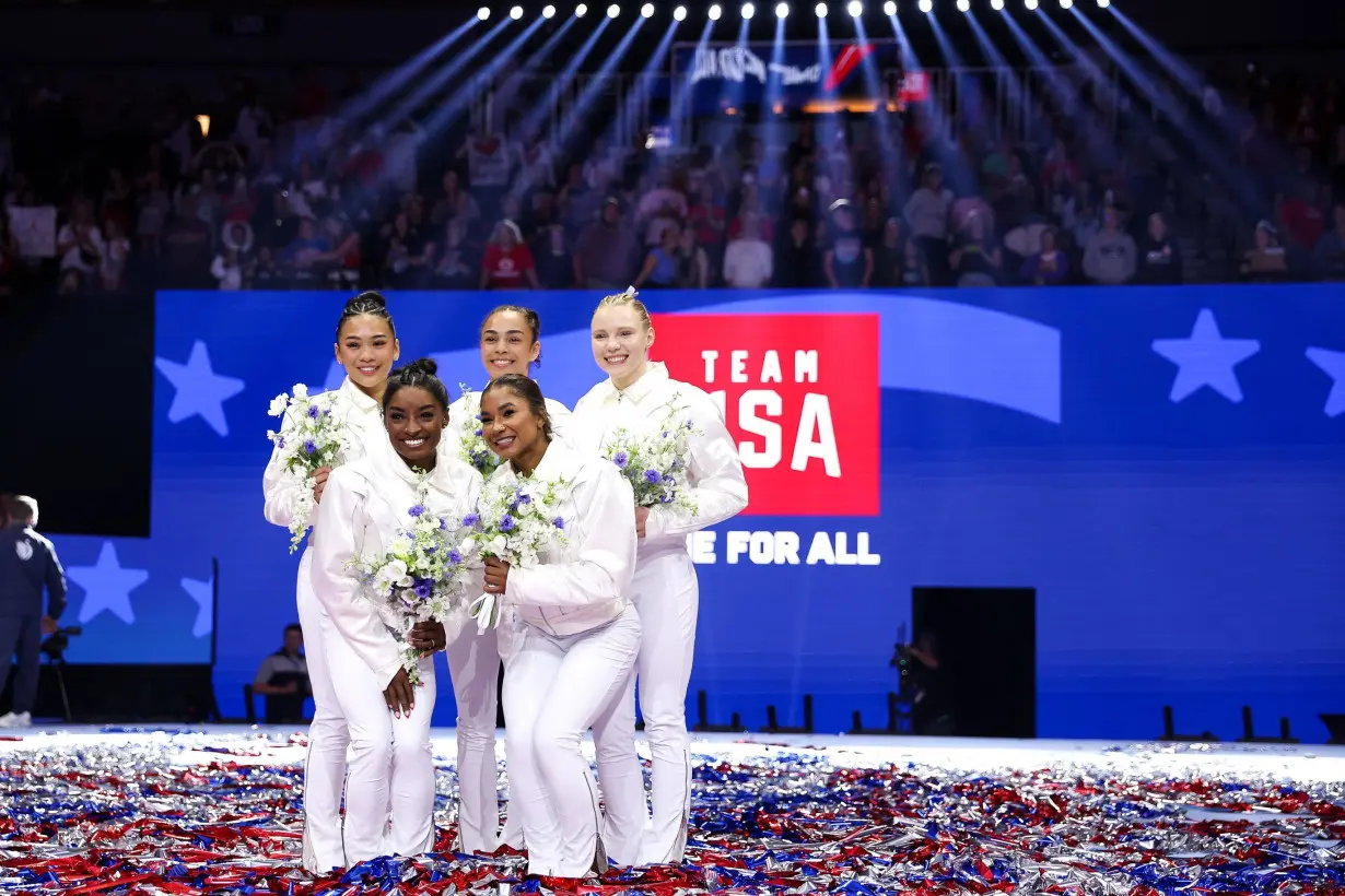 US history-making women's Olympic gymnasts inspiring young hopefuls back home