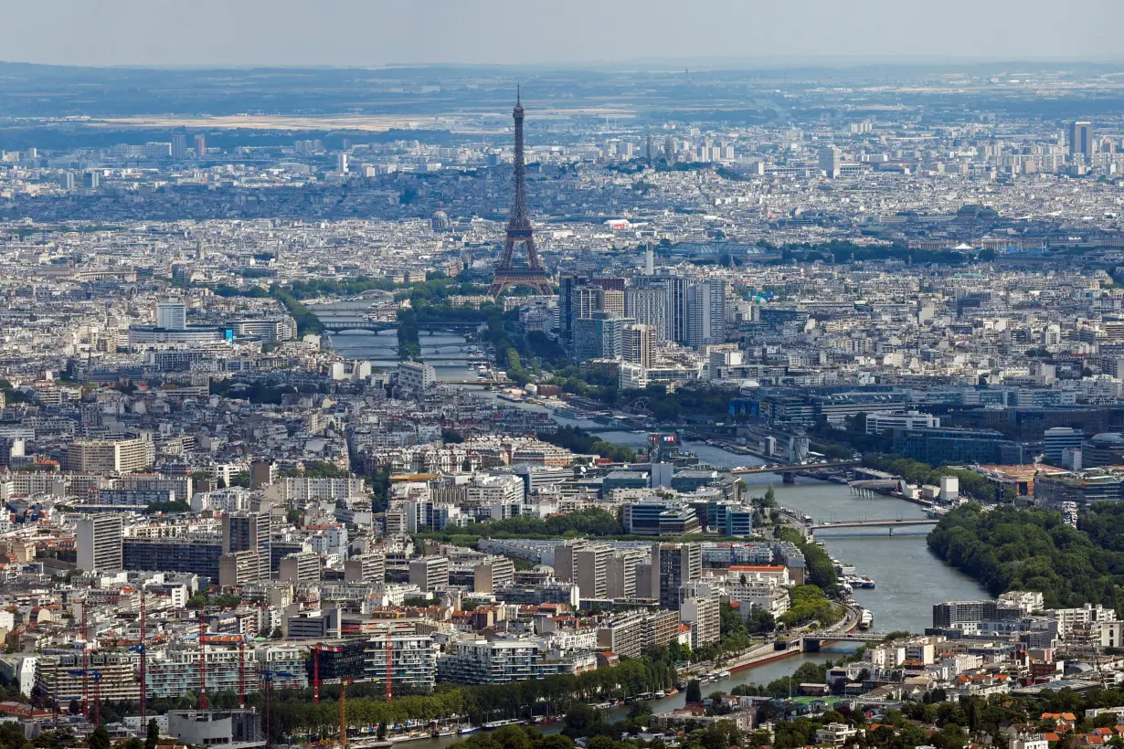 Aerial view of Paris