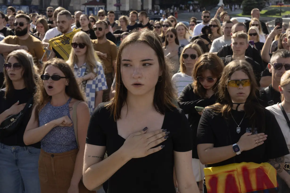 APTOPIX Russia Ukraine War Demonstration for Prisoners