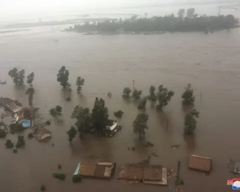 North Korea’s Kim ‘inspects’ flood response as thousands evacuated from China border region after heavy rains