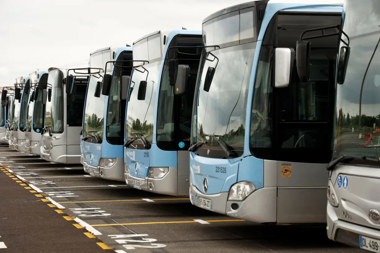 Parisian buses forathletes and volunteers during the Olympic Games