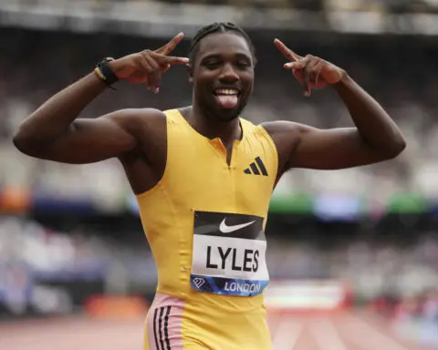 Noah Lyles finds fame but not much privacy at Olympic Village