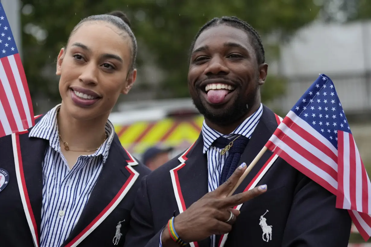 Noah Lyles finds fame but not much privacy at Olympic Village