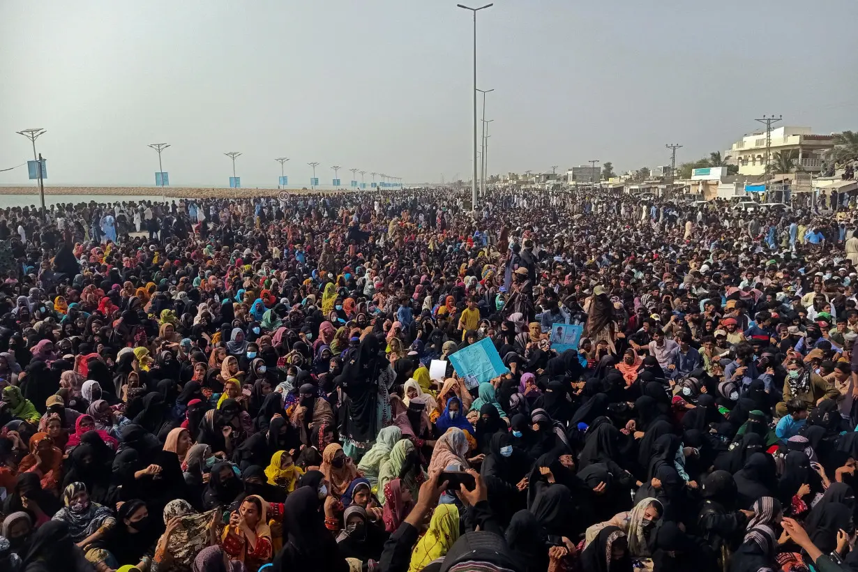 Supporters of the Balochistan Yakjehti Committee, attend Baloch National Gathering in Gwadar