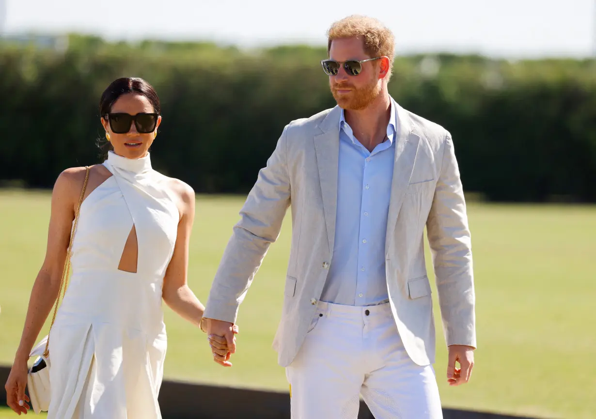 FILE PHOTO: Britain's Prince Harry participates in the Royal Salute Polo Challenge, in Wellington