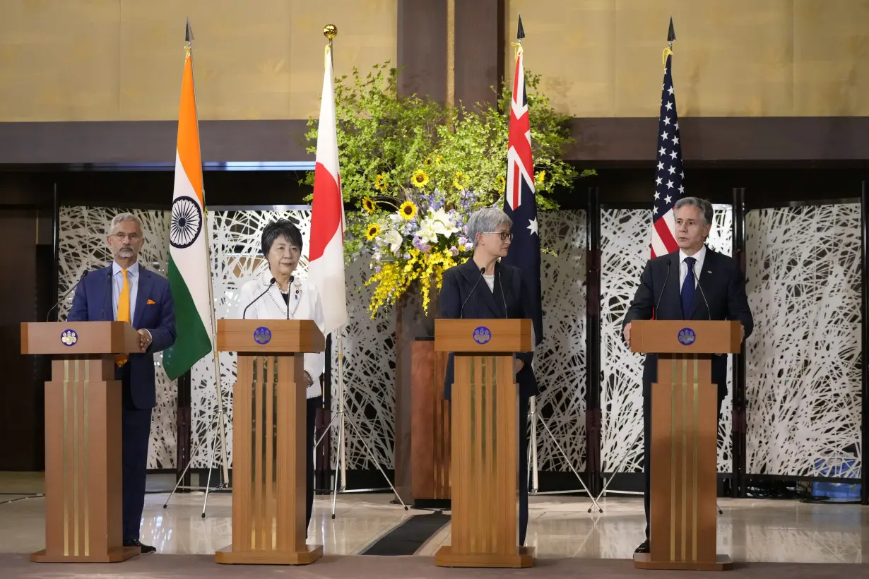 Blinken and envoys from Japan, Australia and India work to improve maritime safety in Asia-Pacific