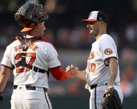 Orioles catcher James McCann shrugs off fastball to face, stays in game after being bloodied