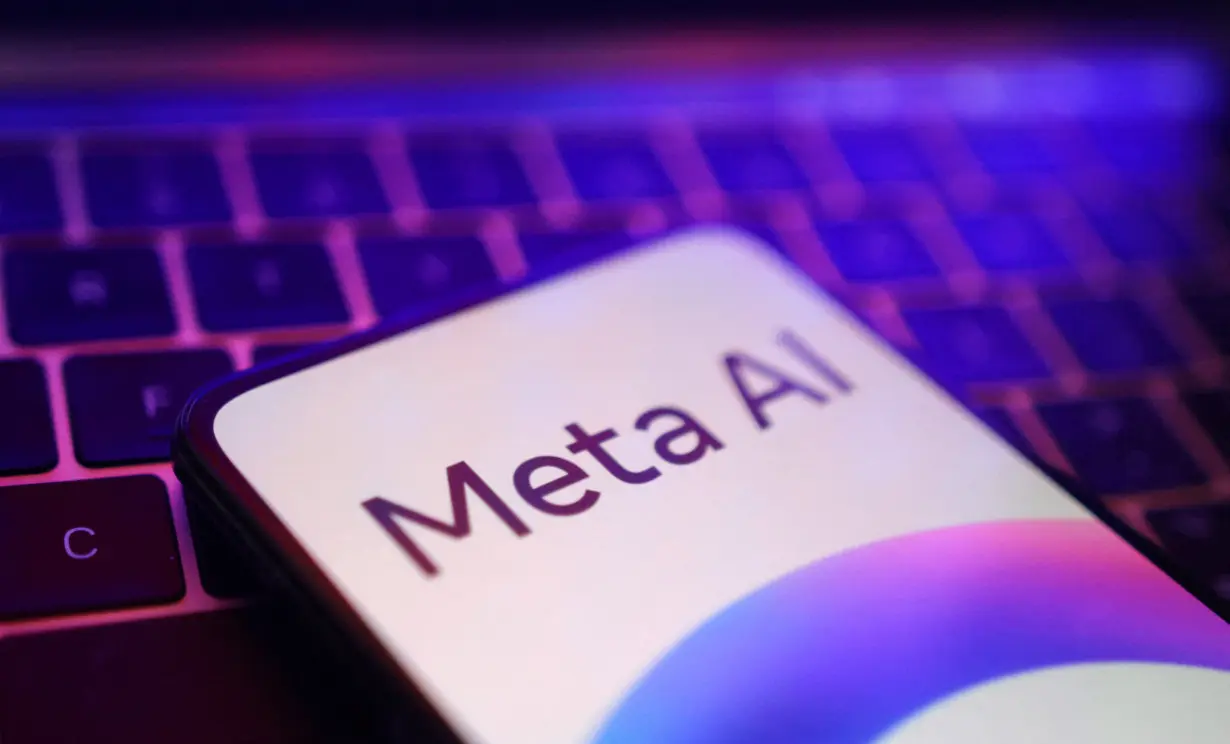 Illustration shows Meta AI logo