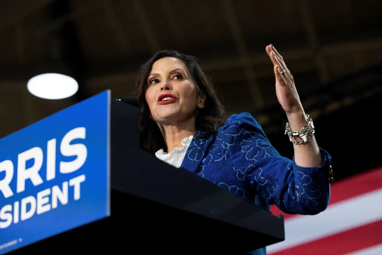 Pennsylvania's Shapiro and Michigan's Whitmer hold a rally in support of U.S. Vice President Kamala Harris