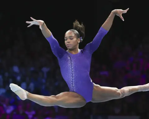 American gymnast Shilese Jones pointing toward 2028 Olympics following knee injury at US trials