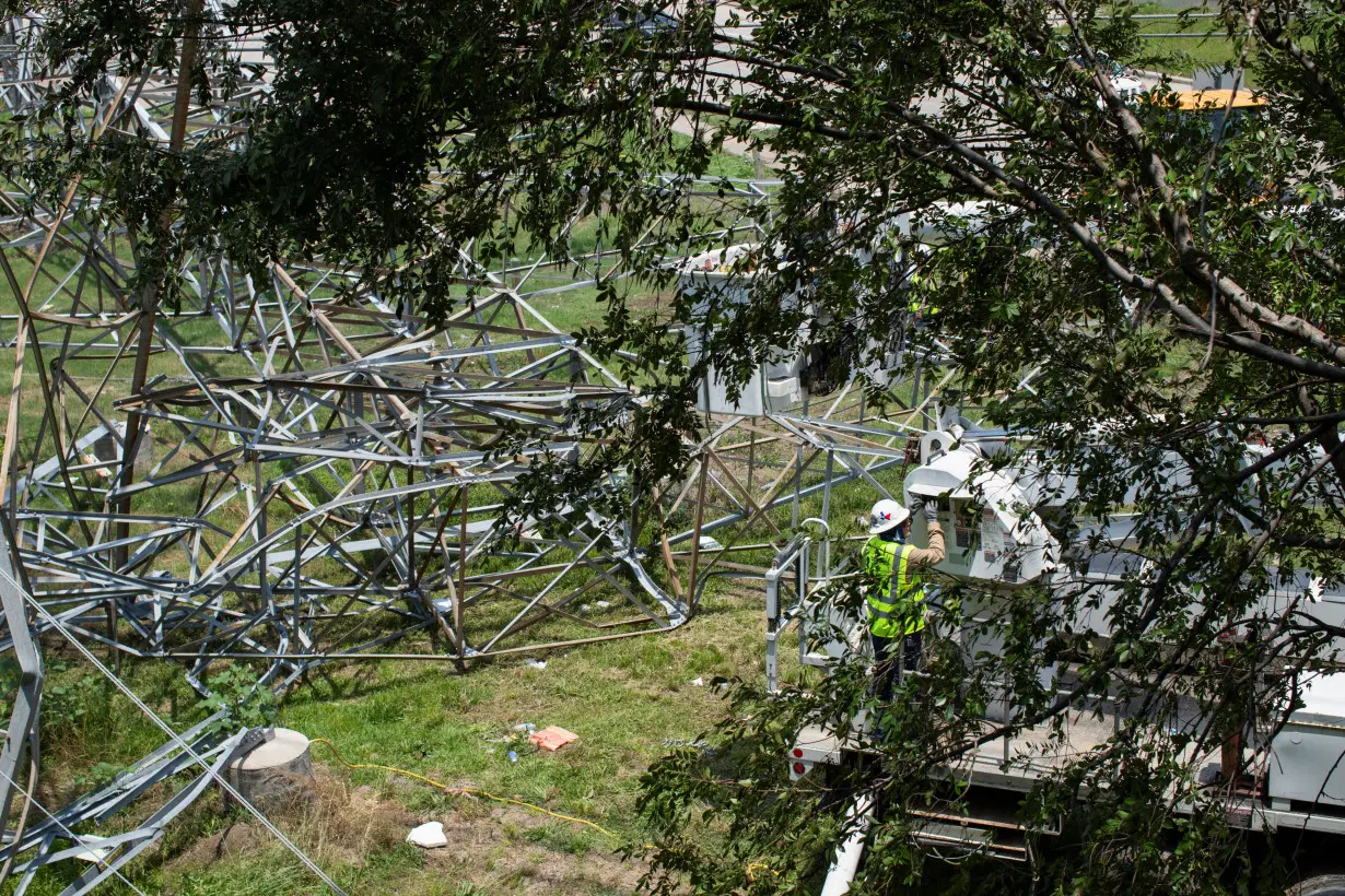 Aftermath of severe storms in Houston