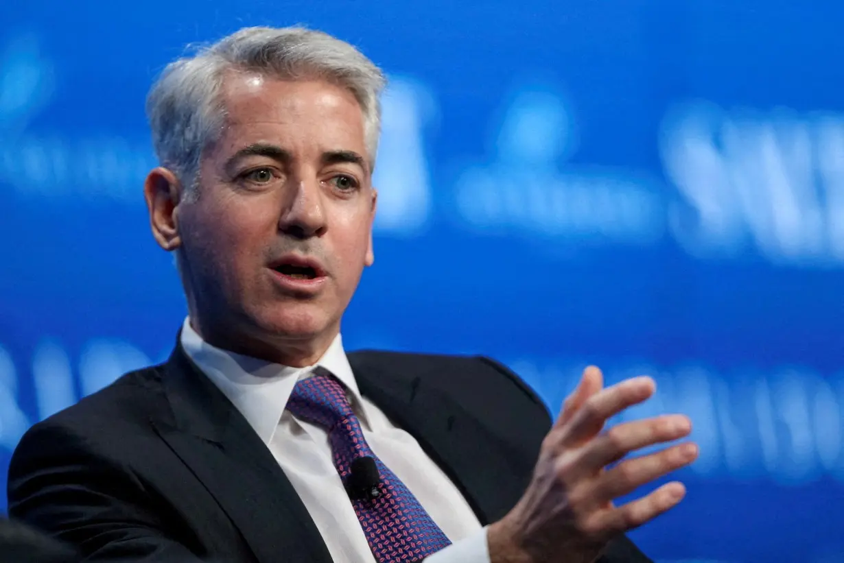 FILE PHOTO: Bill Ackman, chief executive officer and portfolio manager at Pershing Square Capital Management, speaks during the SALT conference in Las Vegas