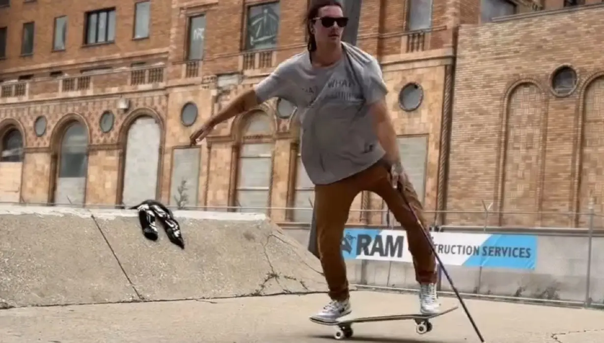 Blind skateboarder invited to test Olympic course in Paris