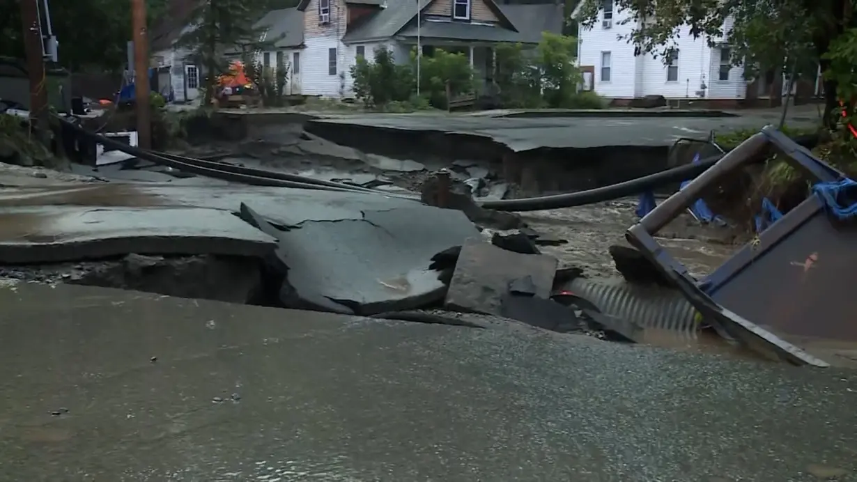 'Catastrophic flooding' forces water rescues in Vermont after 1-in-1,000-year rainfall event