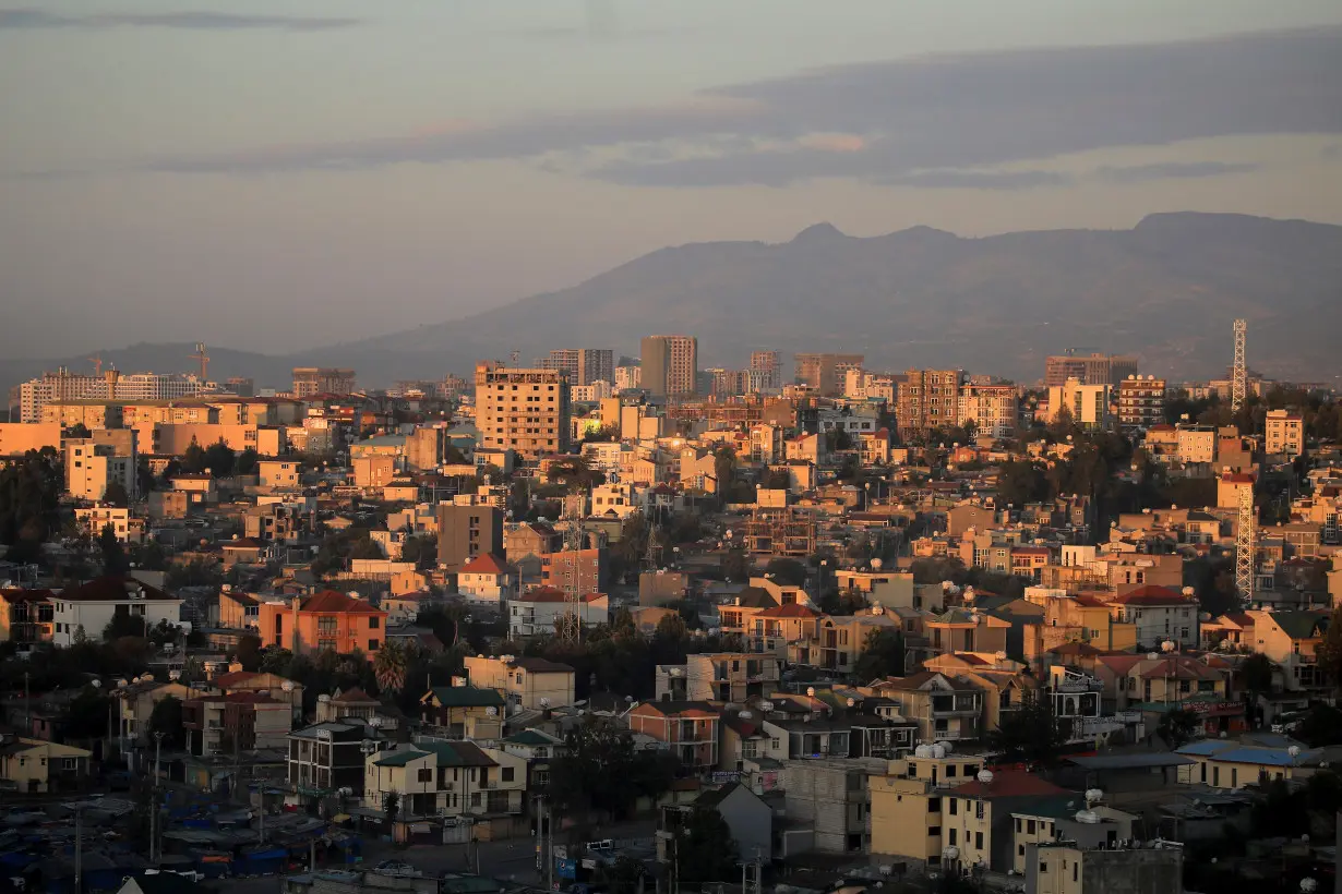 A general view of the skyline of Addis Ababa