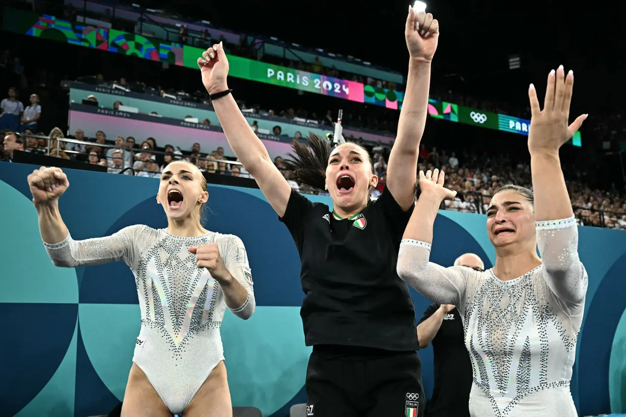 Italy's gymnasts enjoy 'wonderful' first women's team medal in 96 years at Paris Olympics