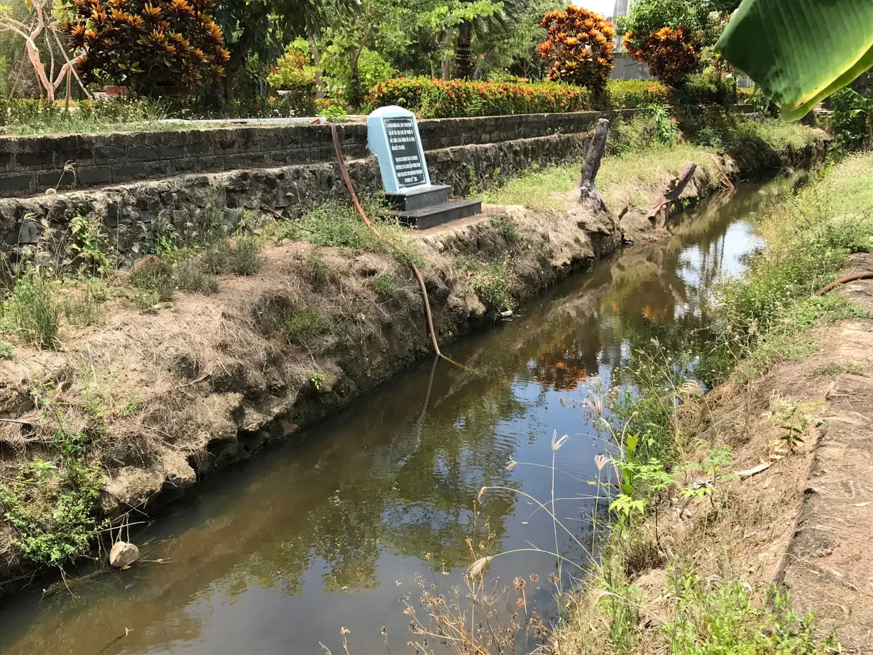 A ditch in My Lai village, Vietnam, where US troops killed Vietnamese civilians on March 16, 1968.