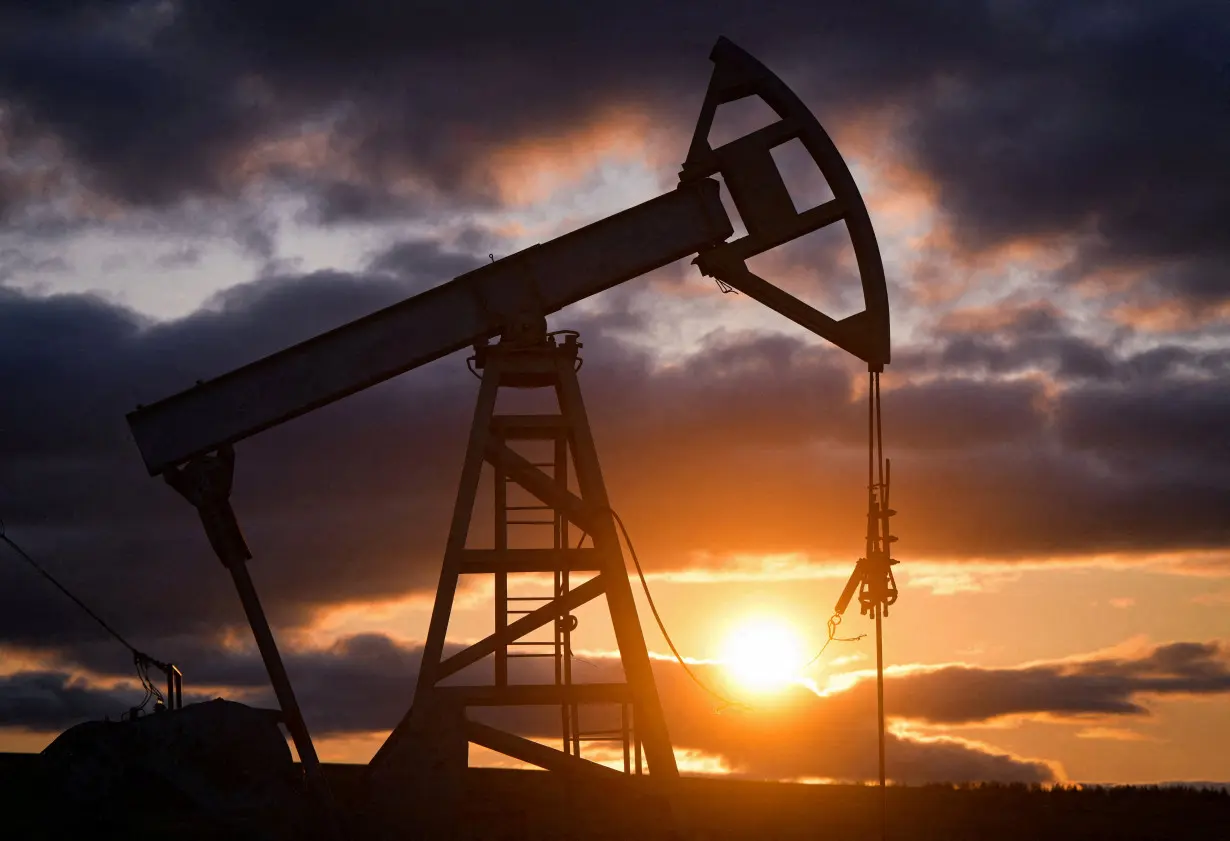 FILE PHOTO: An oil pump jack outside Almetyevsk, Russia