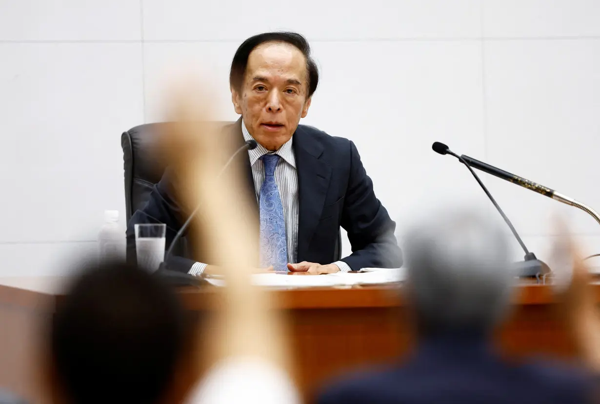 Bank of Japan Governor Kazuo Ueda attends a press conference after its policy meeting in Tokyo