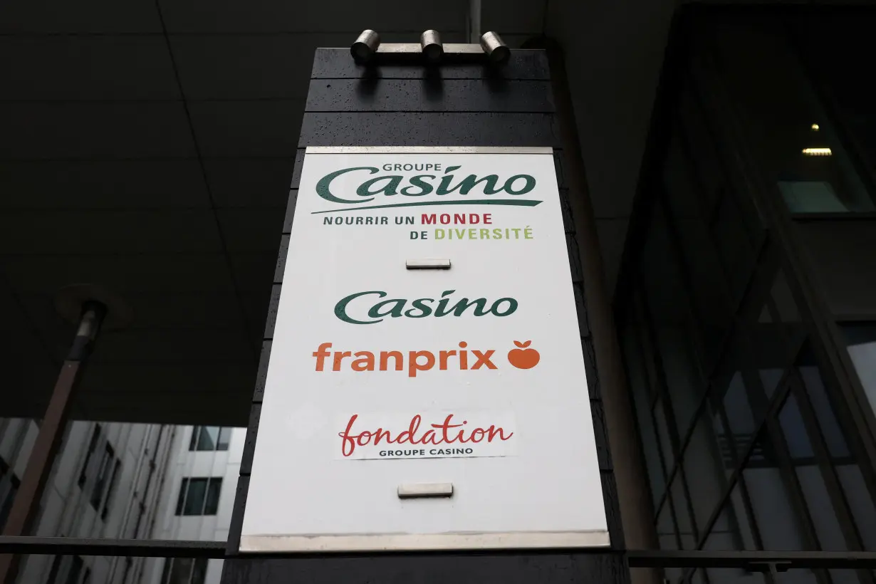 FILE PHOTO: Logo of French retailers Casino and Franprix in Vitry-sur-Seine