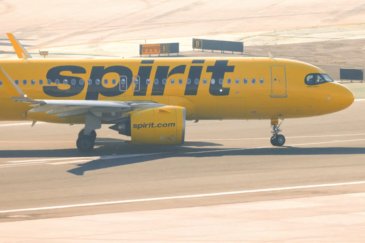 FILE PHOTO: Spirit Airlines aircraft departs San Diego International Airport