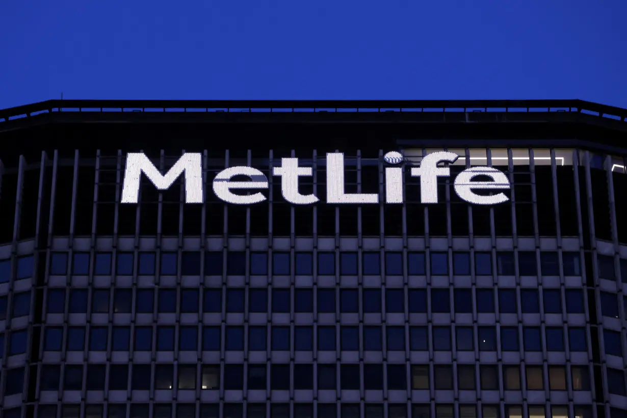 FILE PHOTO: Signage is seen on the MetLife Inc building in Manhattan, New York